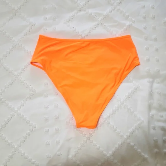 Cupshe Orange High Waisted Bikini Bottoms Size L - Picture 2 of 2